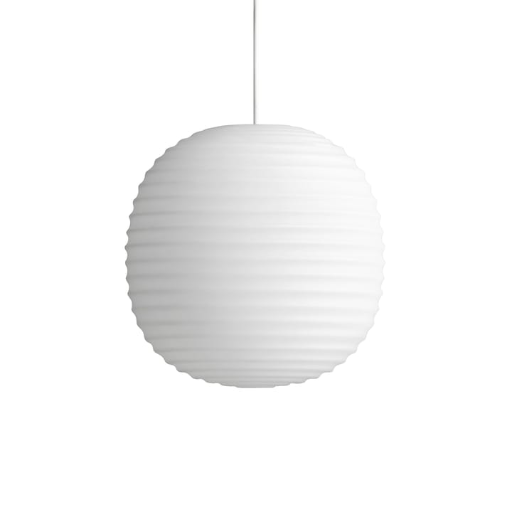 Lantern hanglamp small, Frosted white opal glass New Works