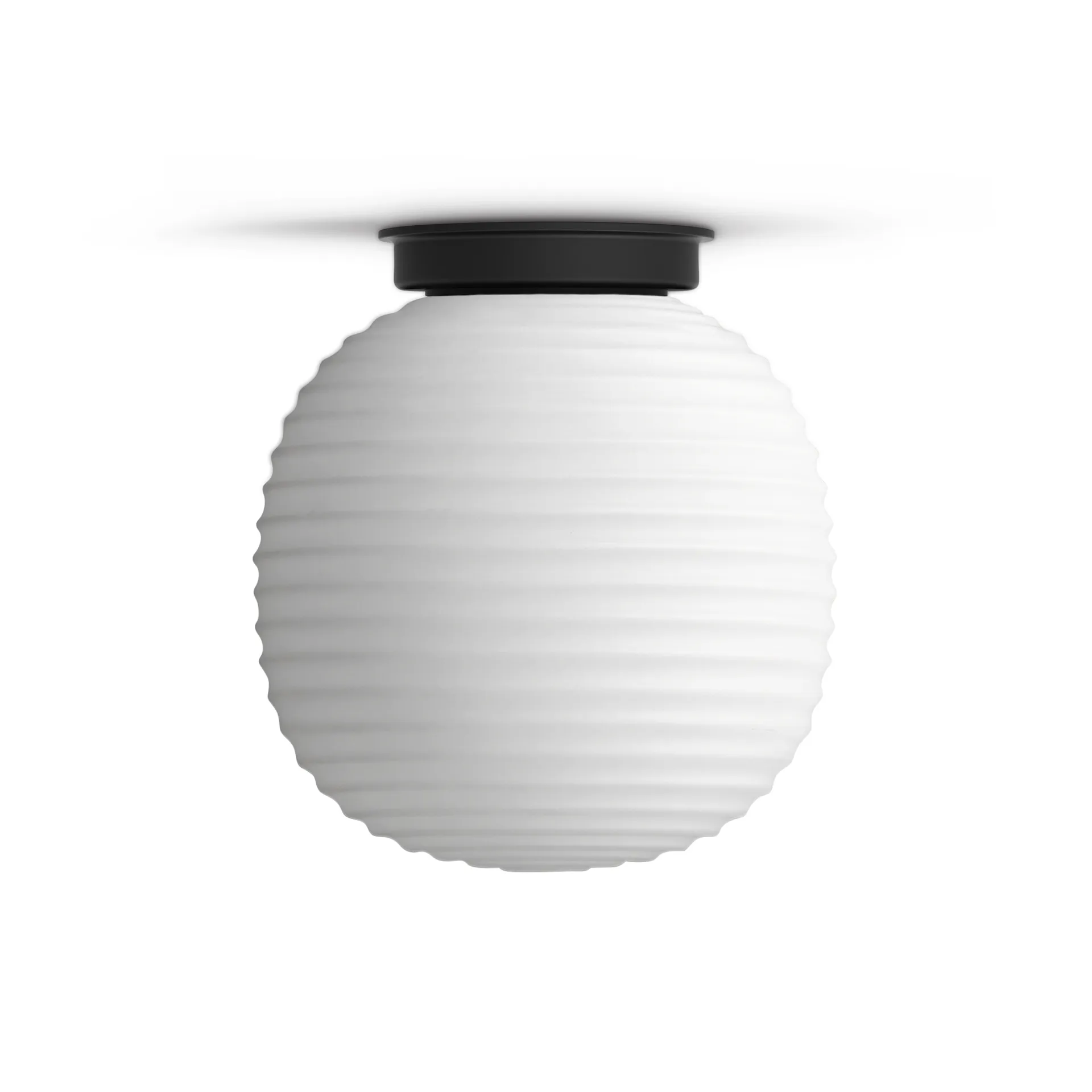 Lantern plafondlamp small, Frosted white opal glass New Works