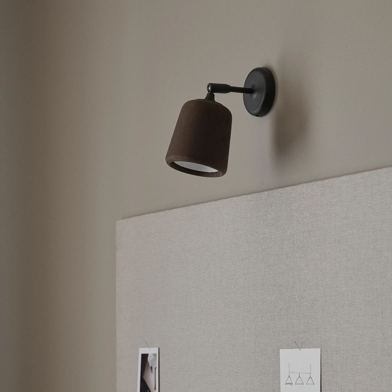 Materiaal wandlamp, Smoked oak New Works