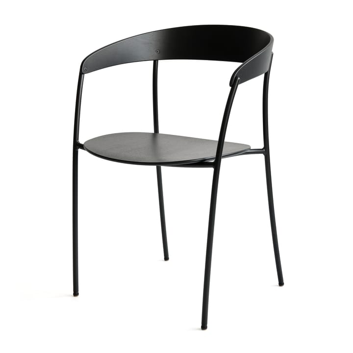 Missing stoel met armleuningen, Zwart essenhout New Works