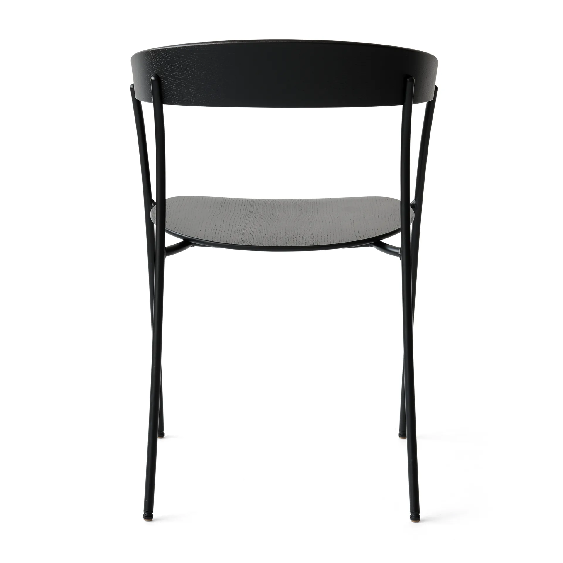 Missing stoel met armleuningen, Zwart essenhout New Works