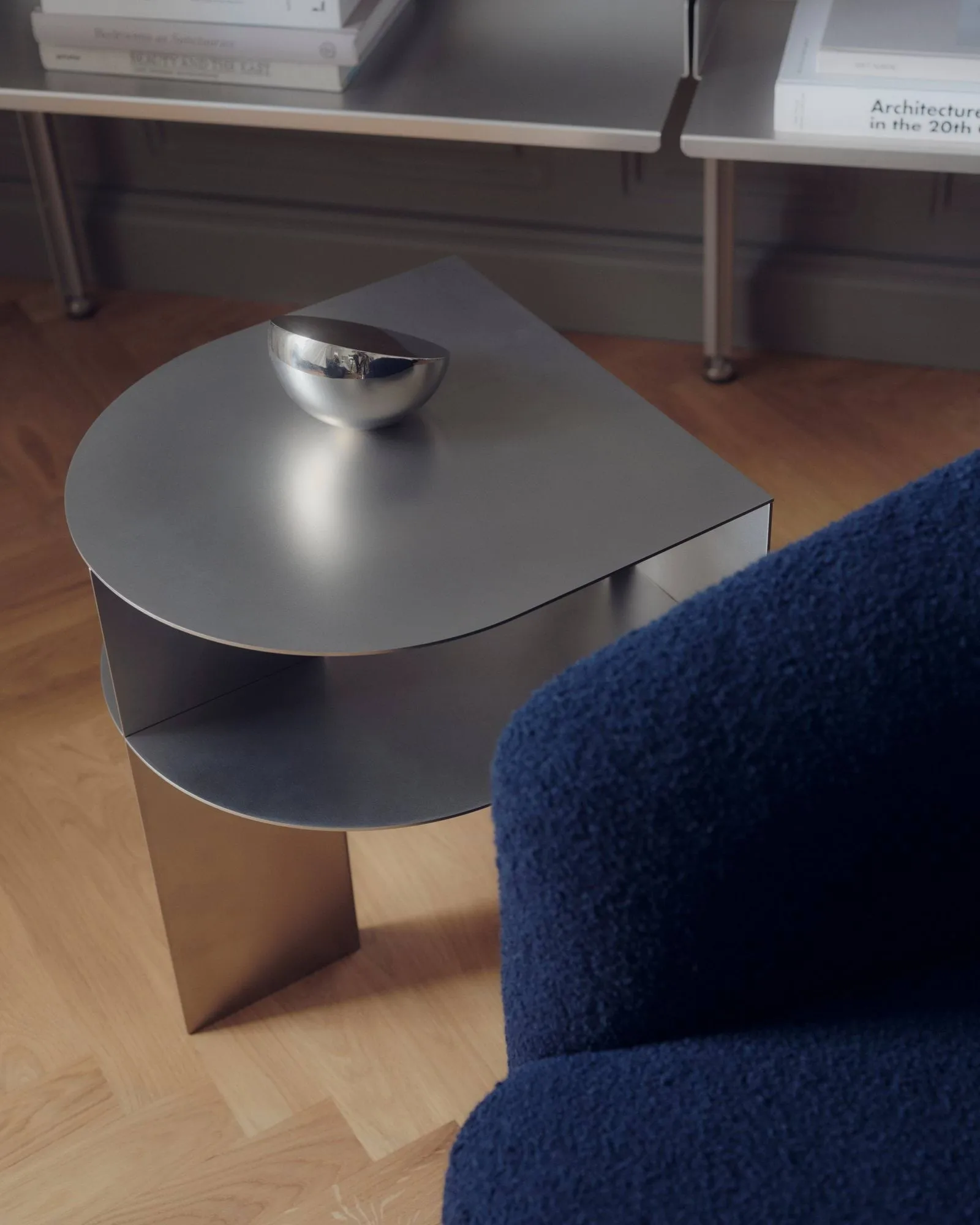 Rand bijzettafel, Stainless Steel New Works