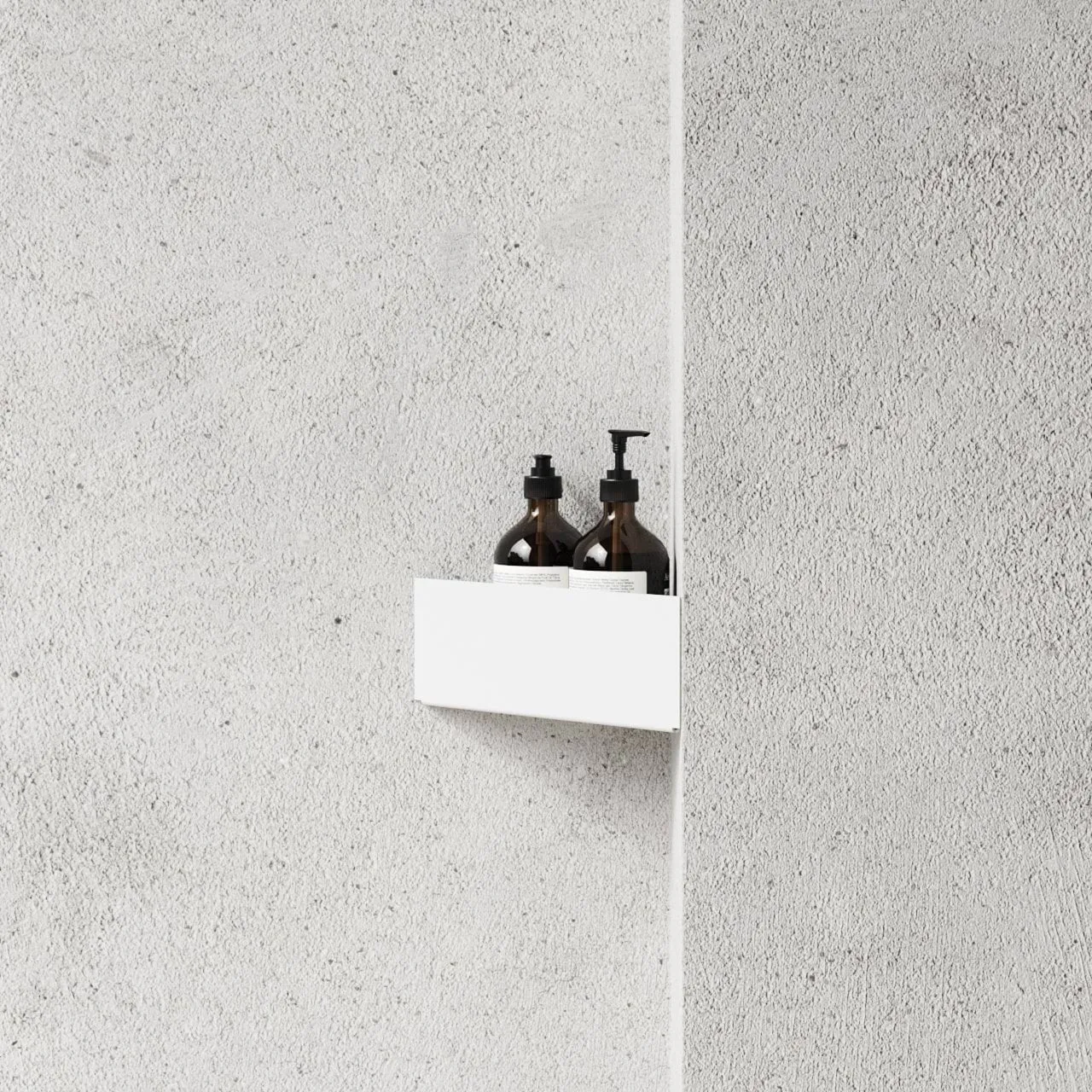 Nichba doucheshelf, White, hoek Nichba