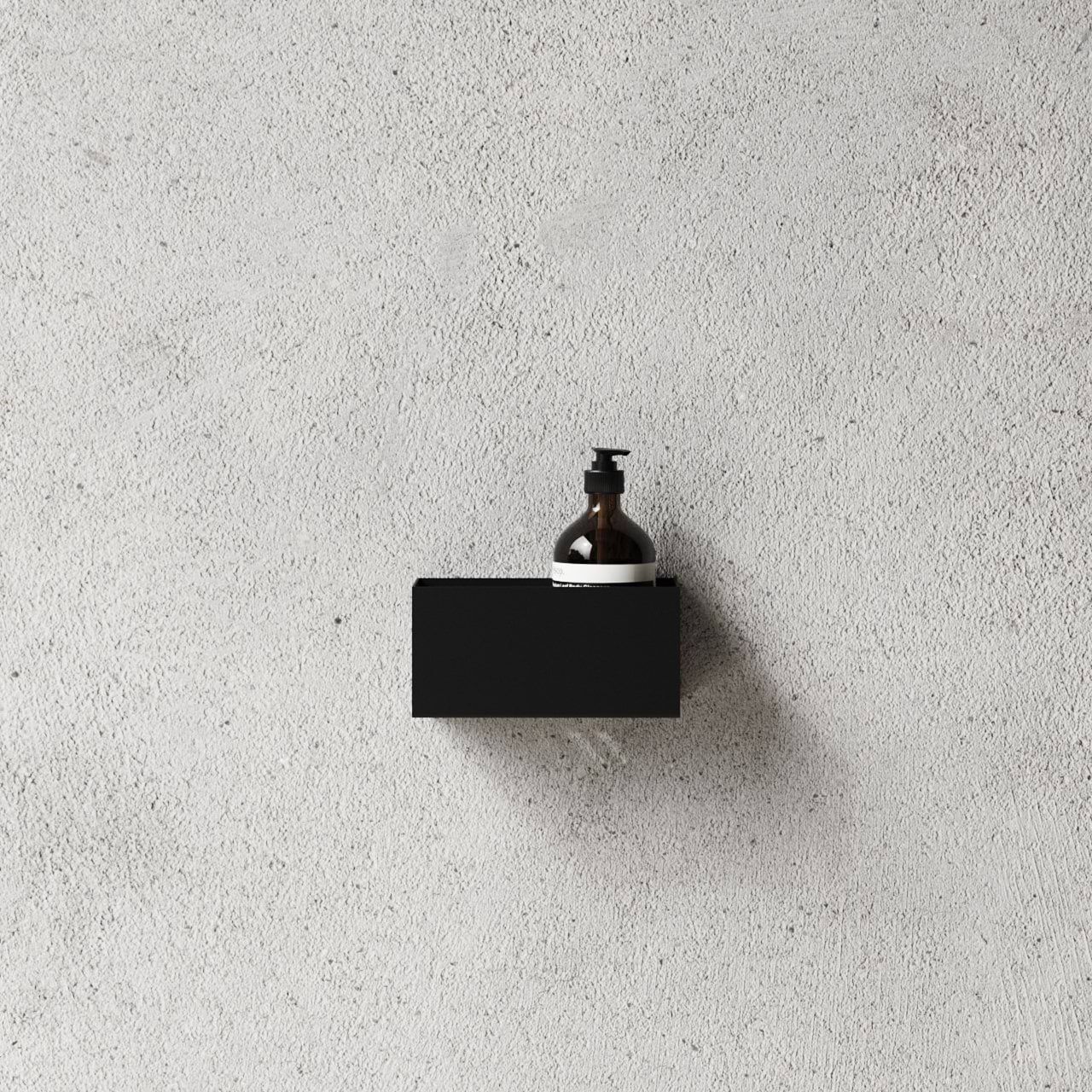Nichba doucheshelf, Zwart, 20 cm Nichba