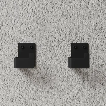 Nichba handdoekhaak - Zwart, 2-pack - Nichba