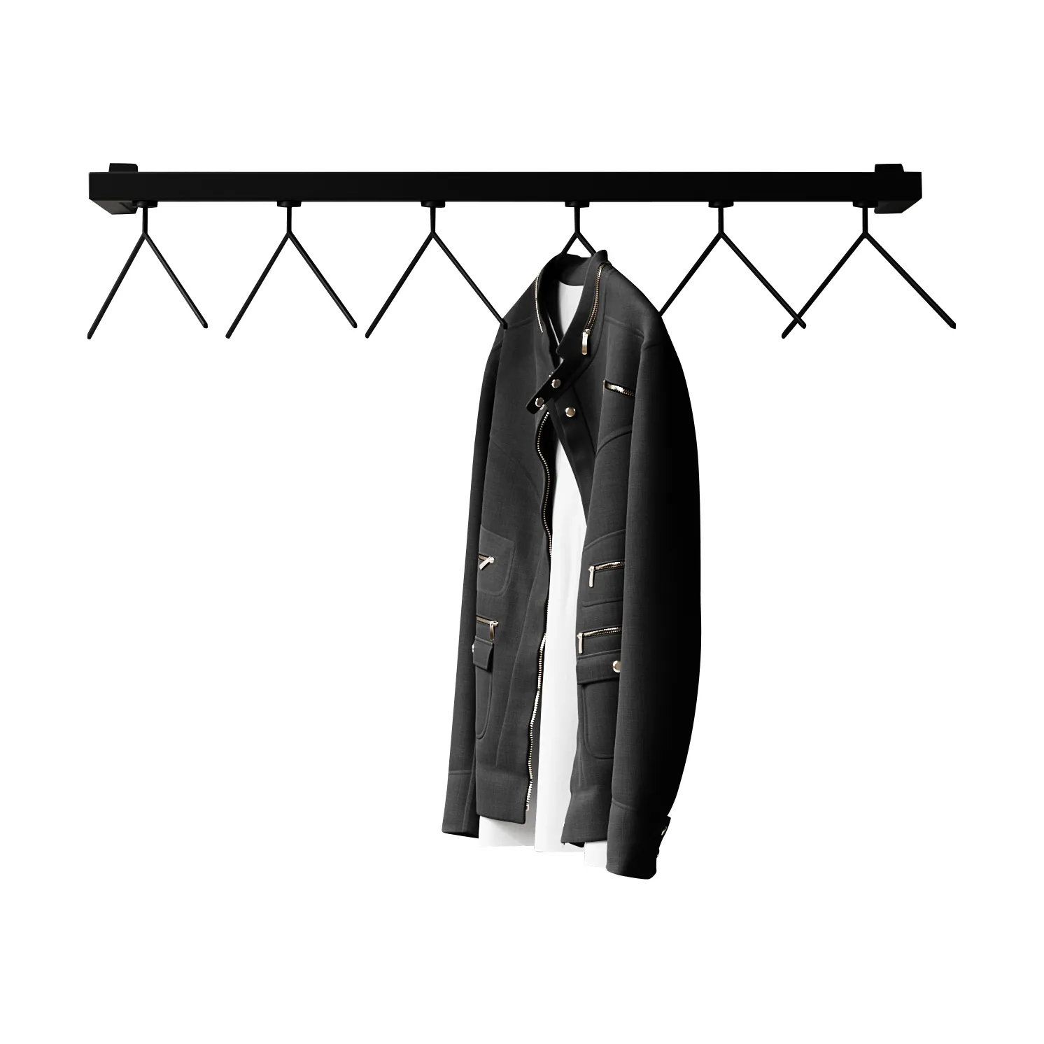 Nichba HangSys kapstok, Black, 100 cm Nichba