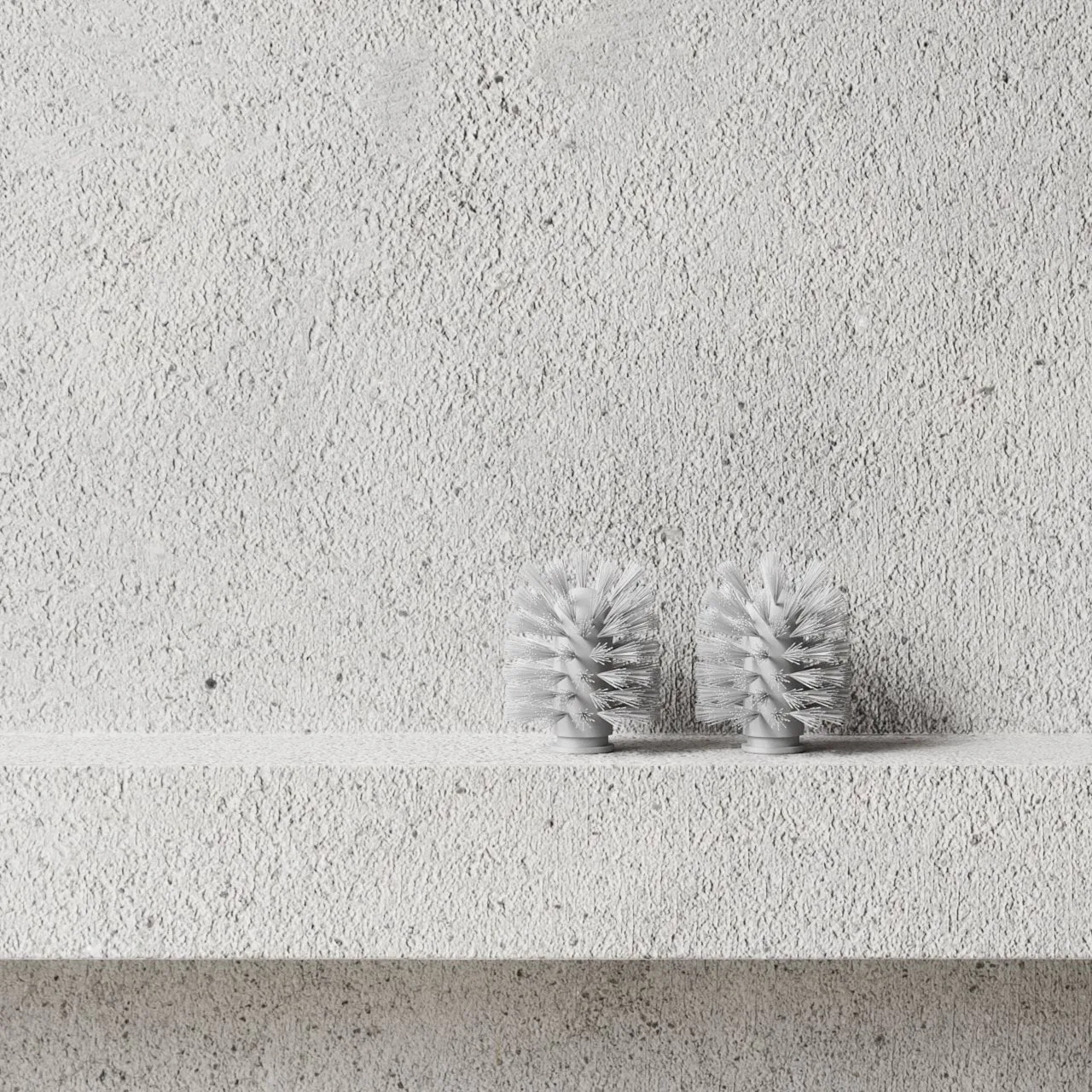 Nichba toiletborstelkop, White, 2-pack Nichba