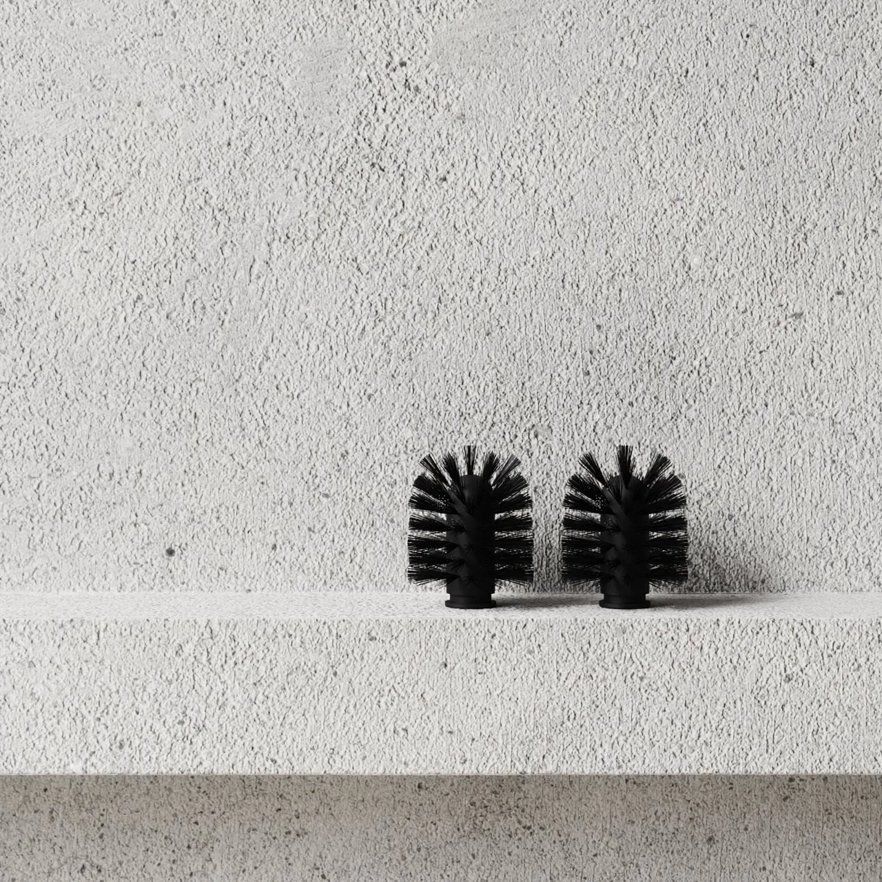 Nichba toiletborstelkop, Zwart, 2-pack Nichba