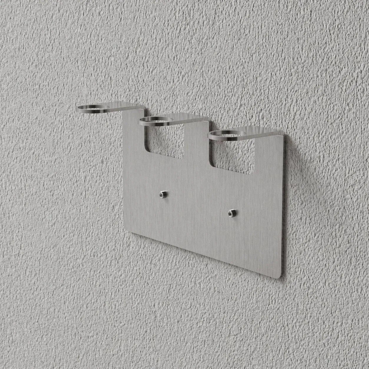 Nichba zeephouder, Geborsteld roestvrij staal, drievoudig Nichba