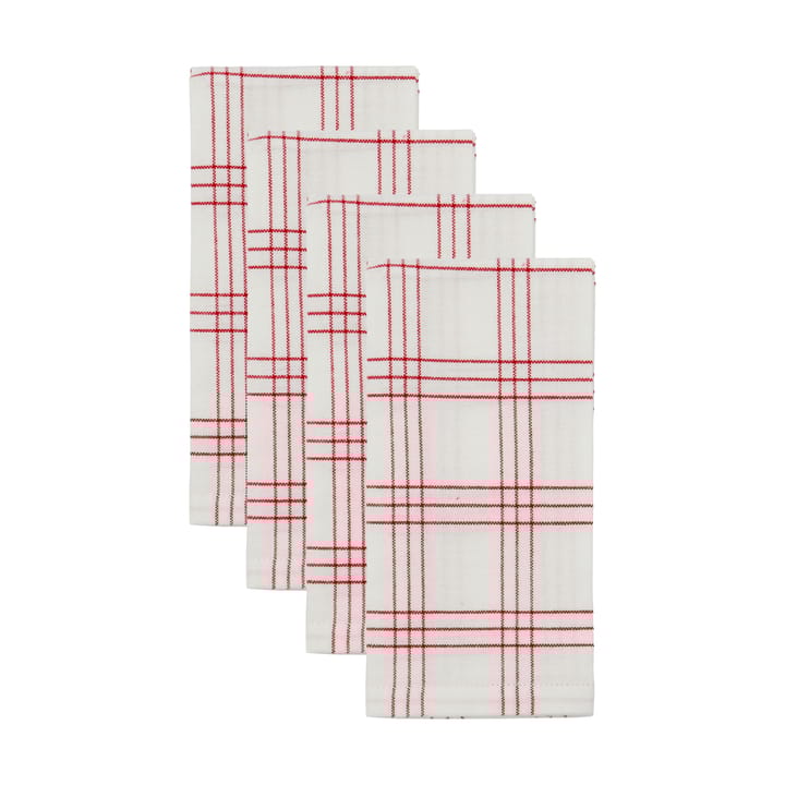 Chef katoenen servet 4-pack - Rood - Nicolas Vahé