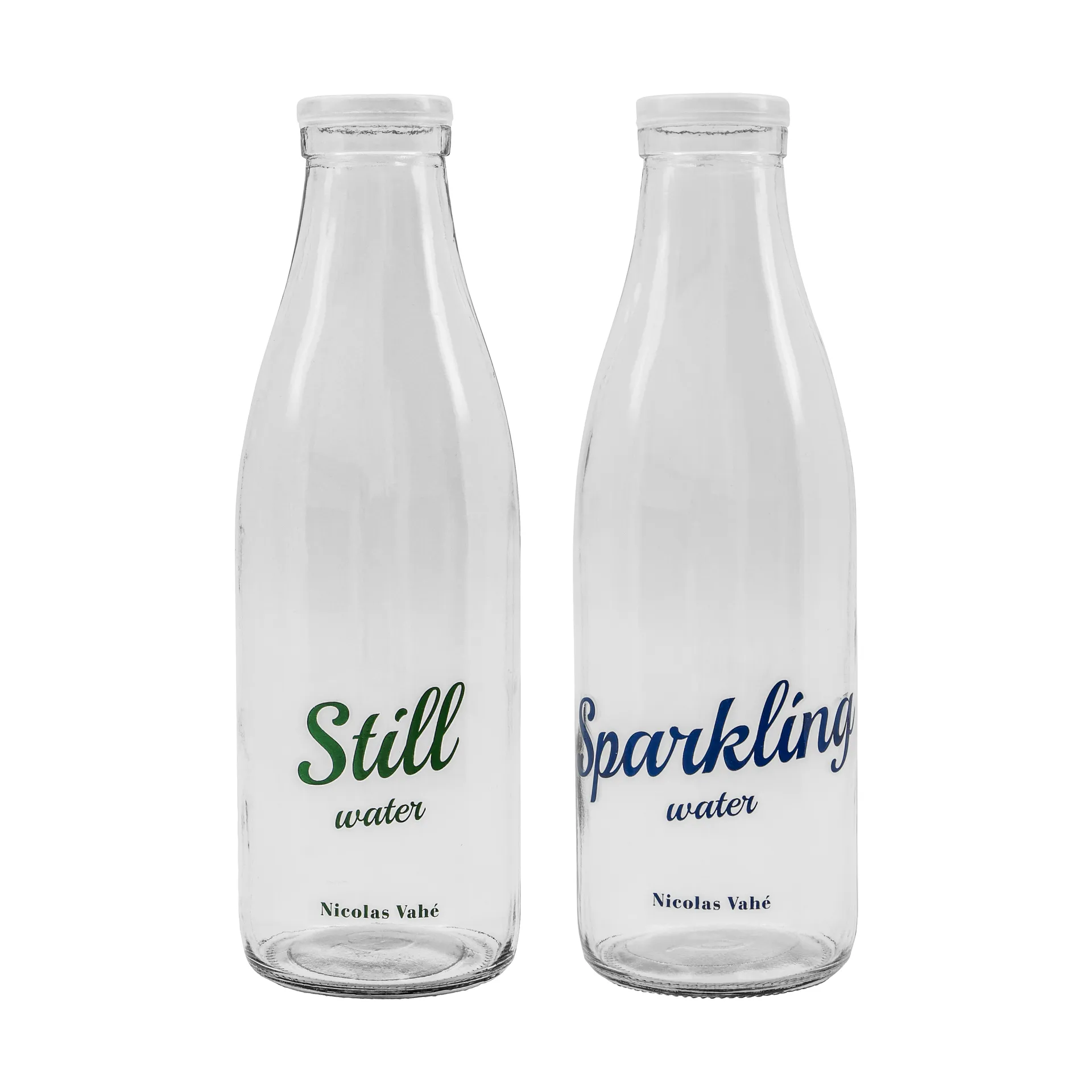 Fles met deksel 1 L, 2 delen, Still-Spuitend Nicolas Vahé