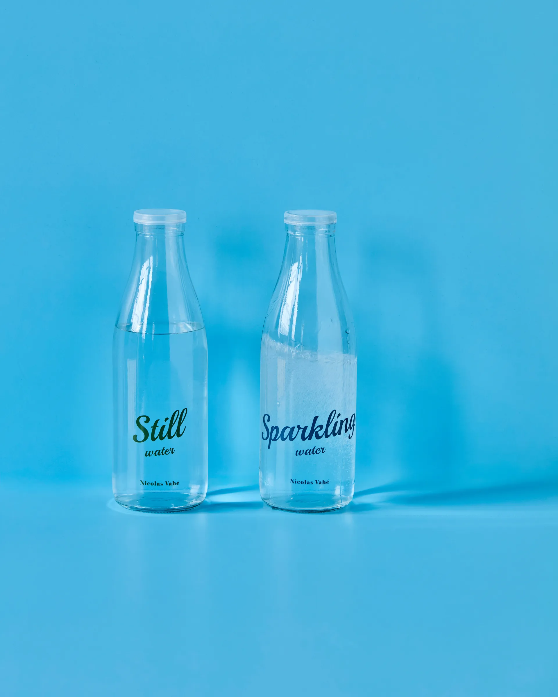 Fles met deksel 1 L, 2 delen, Still-Spuitend Nicolas Vahé