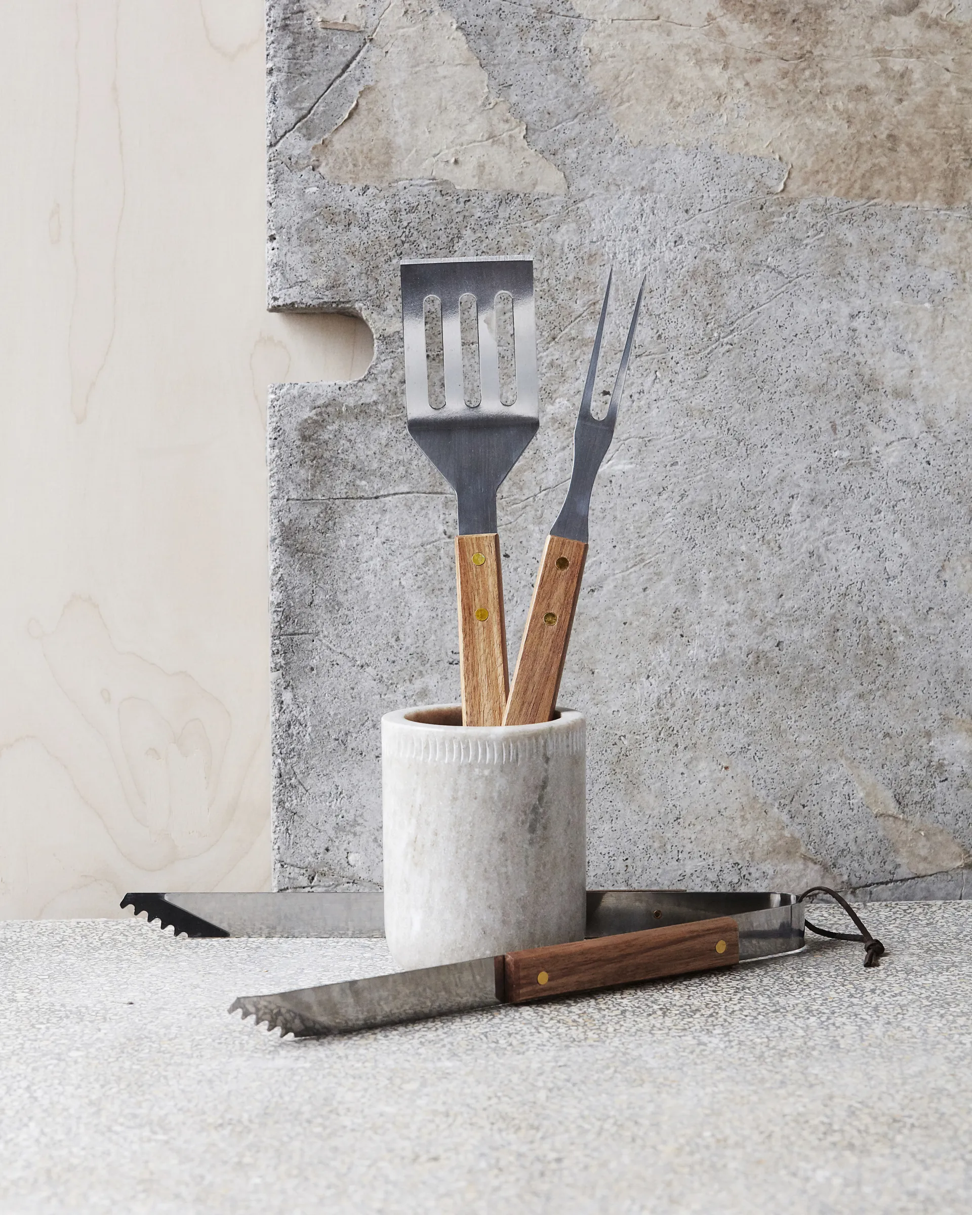 Nicolas Vahé BBQ grillset 3-delig, Roestvrij staal-acacia Nicolas Vahé