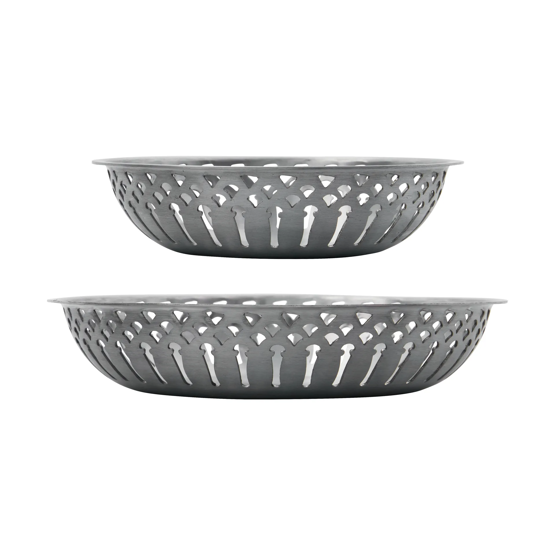 Nicolas Vahé broodmand 2 delig, Antiek zilverkleurige afwerking Nicolas Vahé