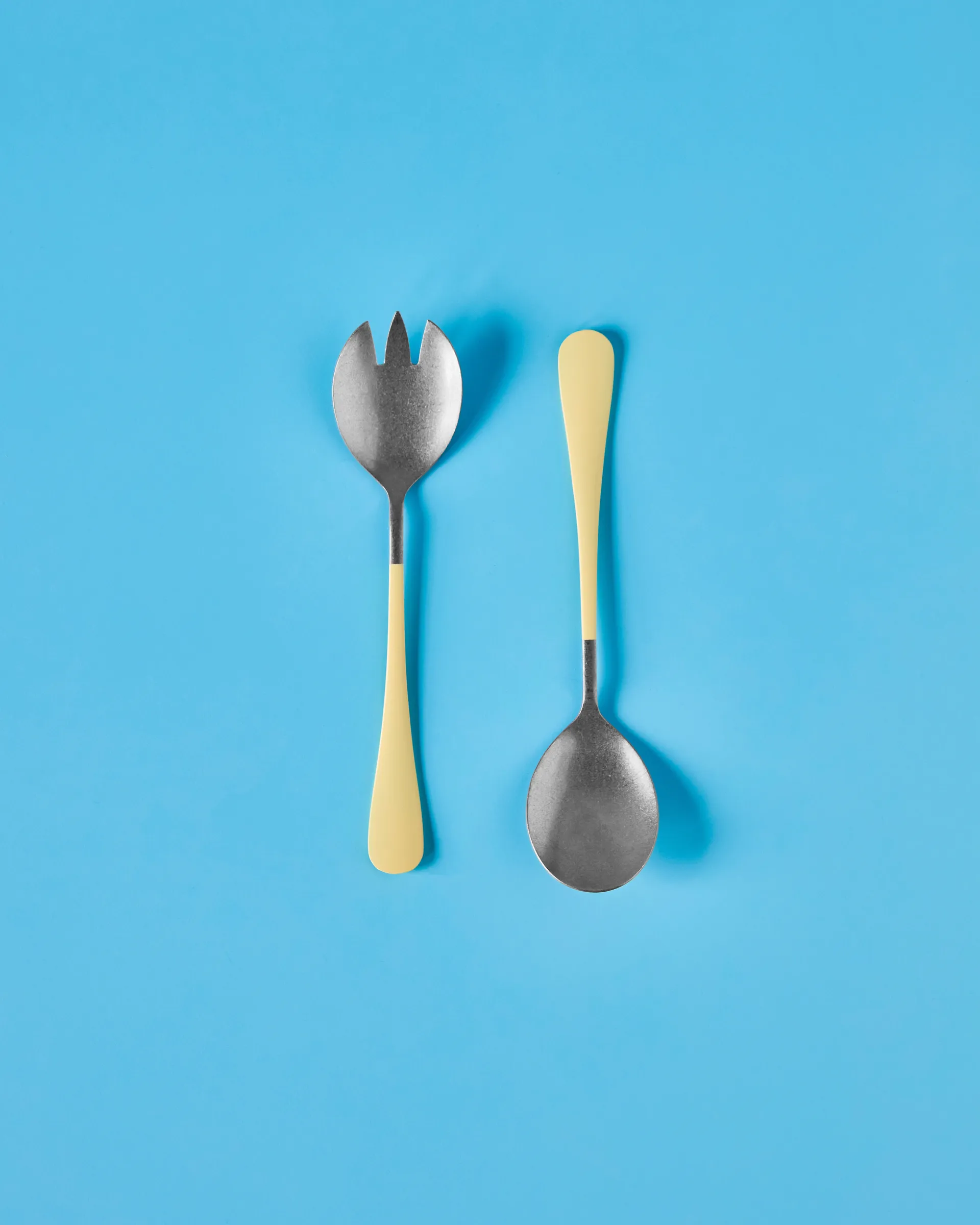 Nicolas Vahé saladebestek 2 delen, Geel Nicolas Vahé