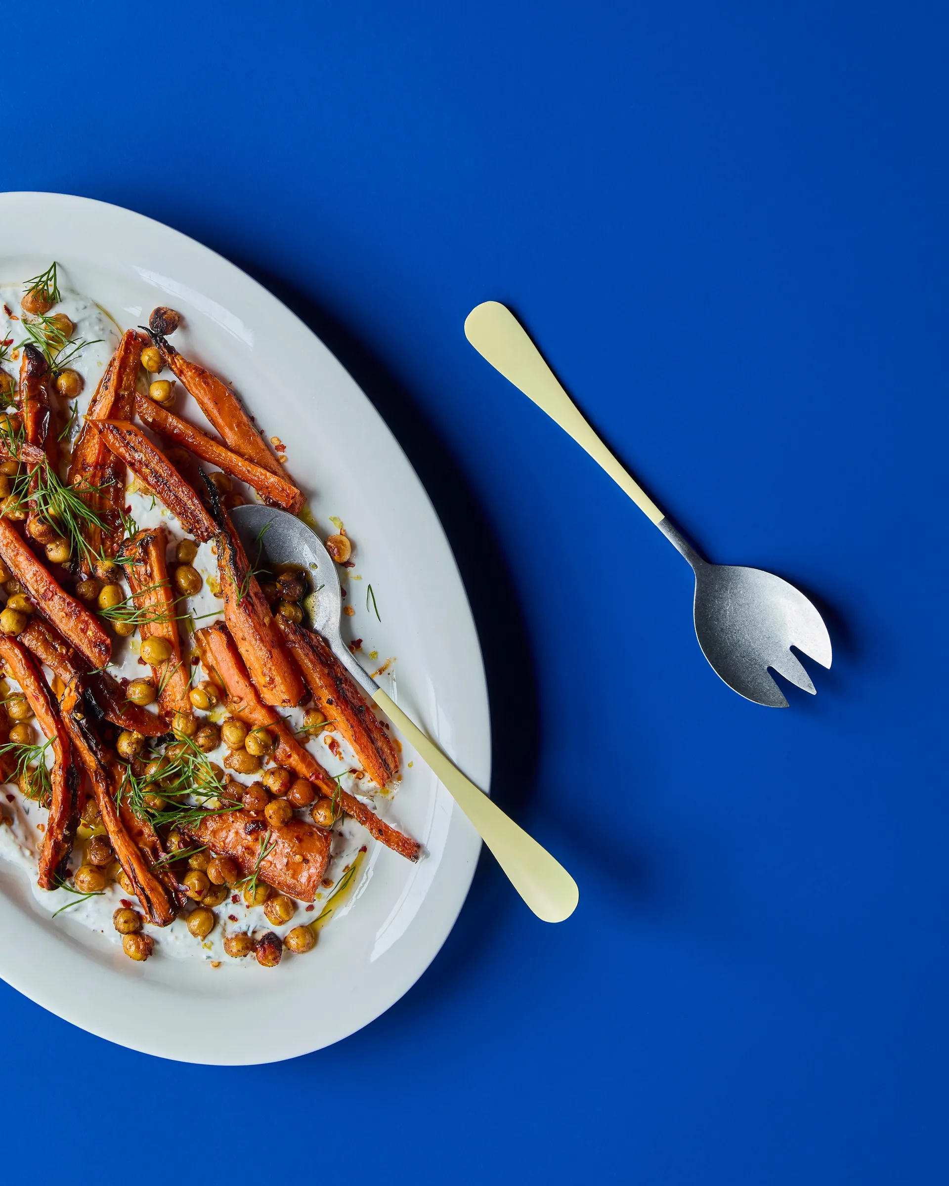 Nicolas Vahé saladebestek 2 delen, Geel Nicolas Vahé