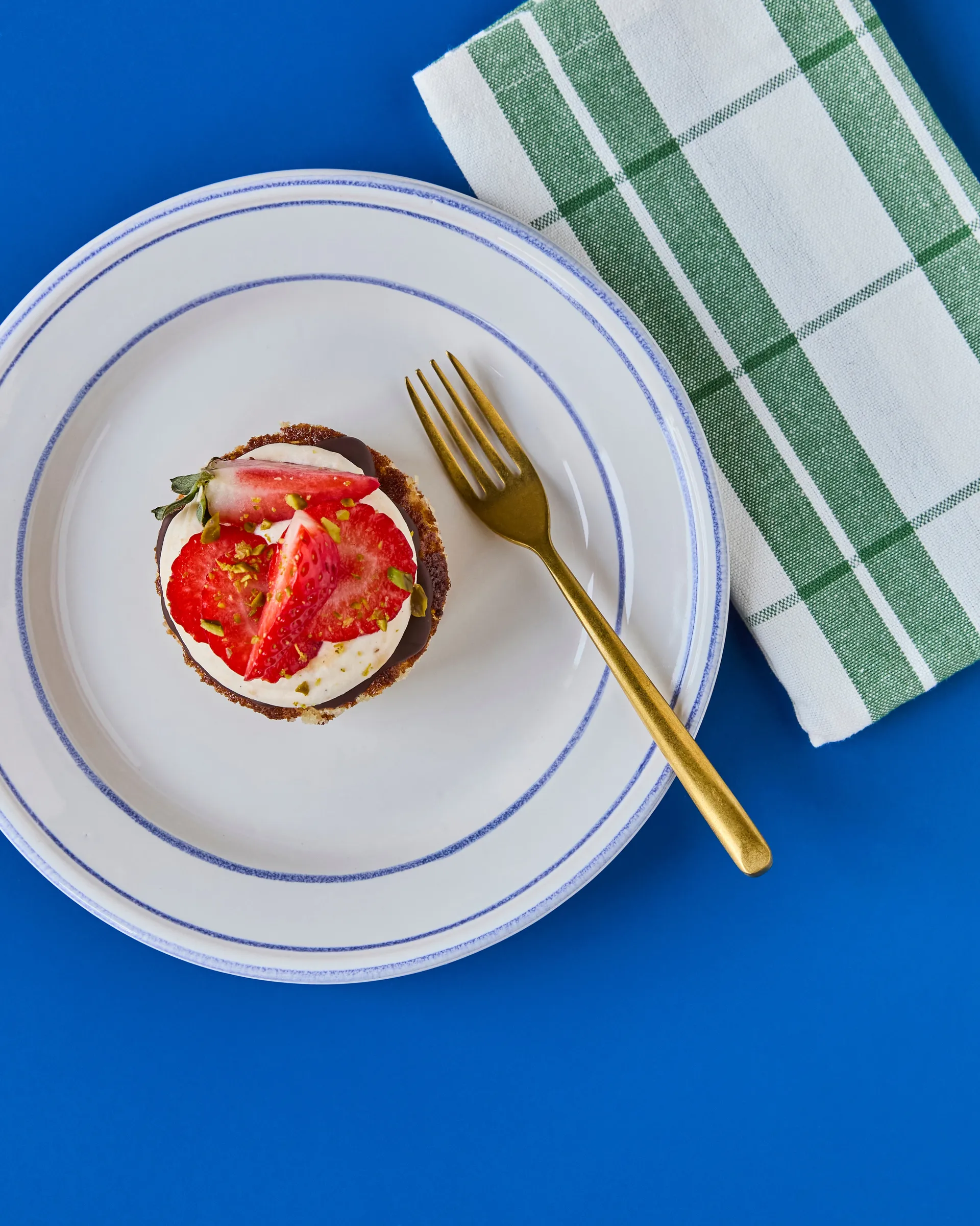 Nicolas Vahé taartvork 4-pack, Antiek gouden finish Nicolas Vahé