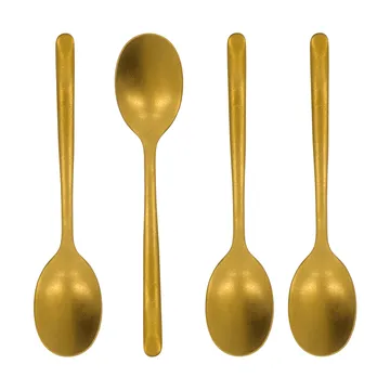 Nicolas Vahé theelepel 4-pack - Antiek gouden afwerking - Nicolas Vahé