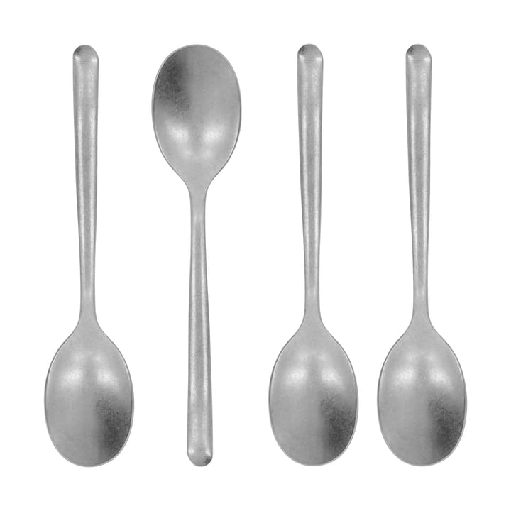 Nicolas Vahé theelepel 4-pack - Antiek zilverkleurige afwerking - Nicolas Vahé