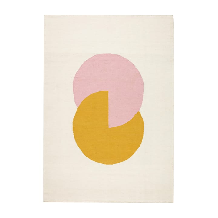 Circles blocks kelim vloerkleed roze - 170 x 240 cm - NJRD