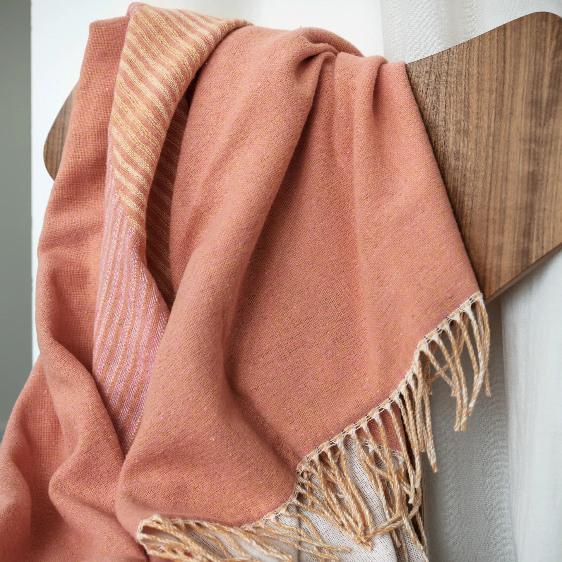 Circles katoenen plaid 130x185 cm, naturel wit NJRD