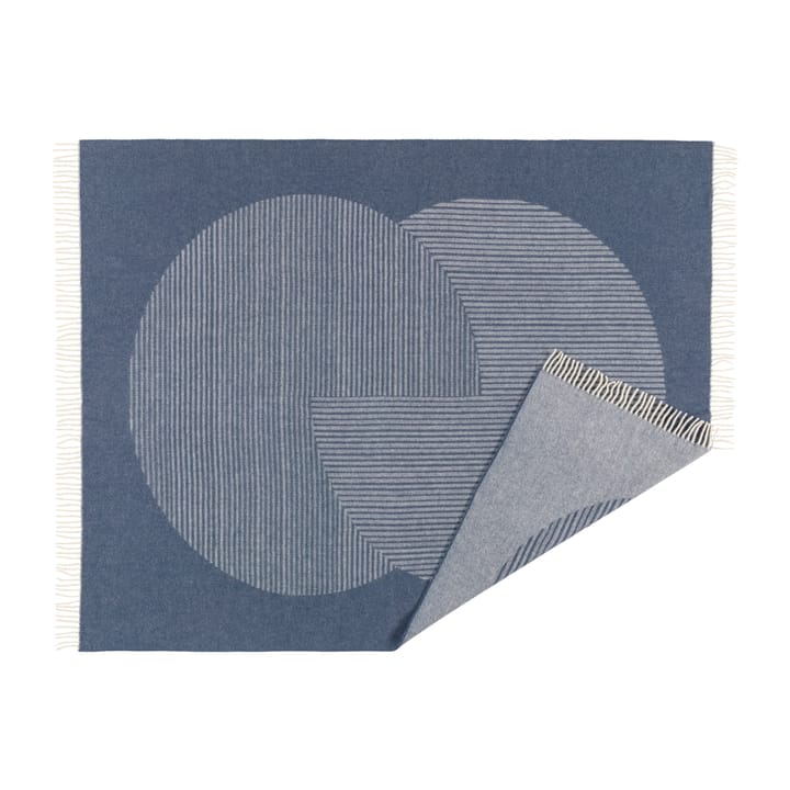 Circles wollen plaid 130x185 cm, Blauw NJRD