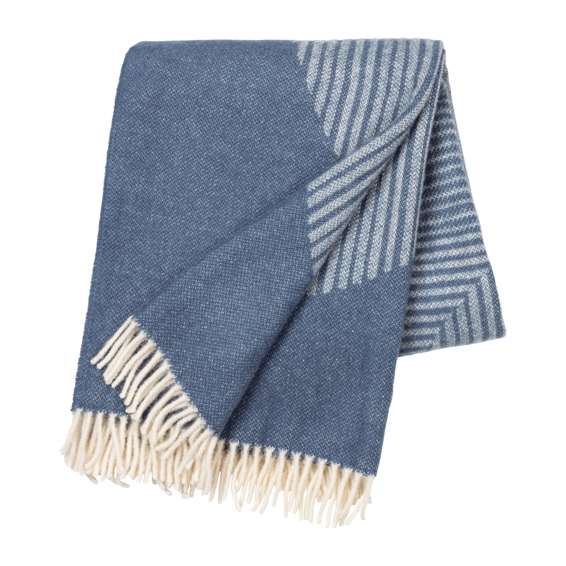 Circles wollen plaid 130x185 cm, Blauw NJRD