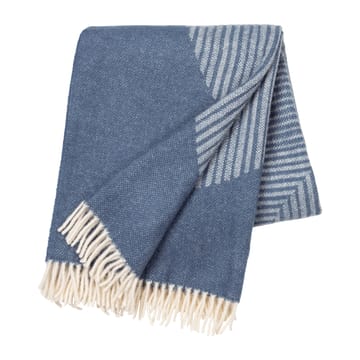 Circles wollen plaid 130x185 cm - Blauw - NJRD