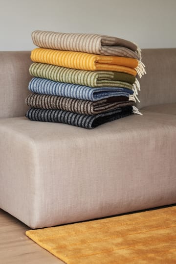 Circles wollen plaid 130x185 cm - Blauw - NJRD