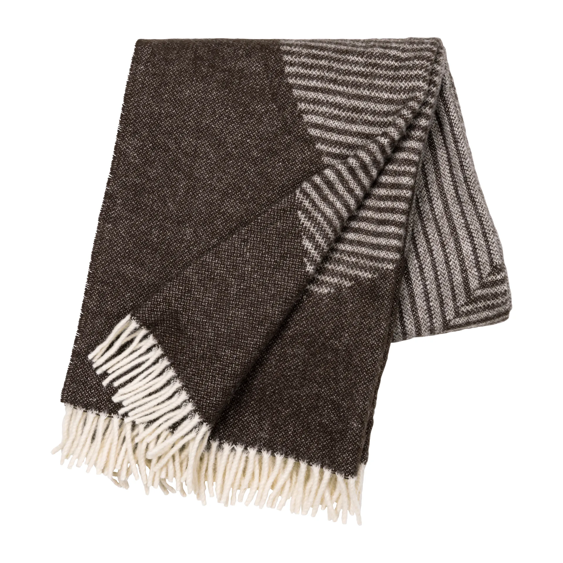 Circles wollen plaid 130x185 cm, Bruin NJRD