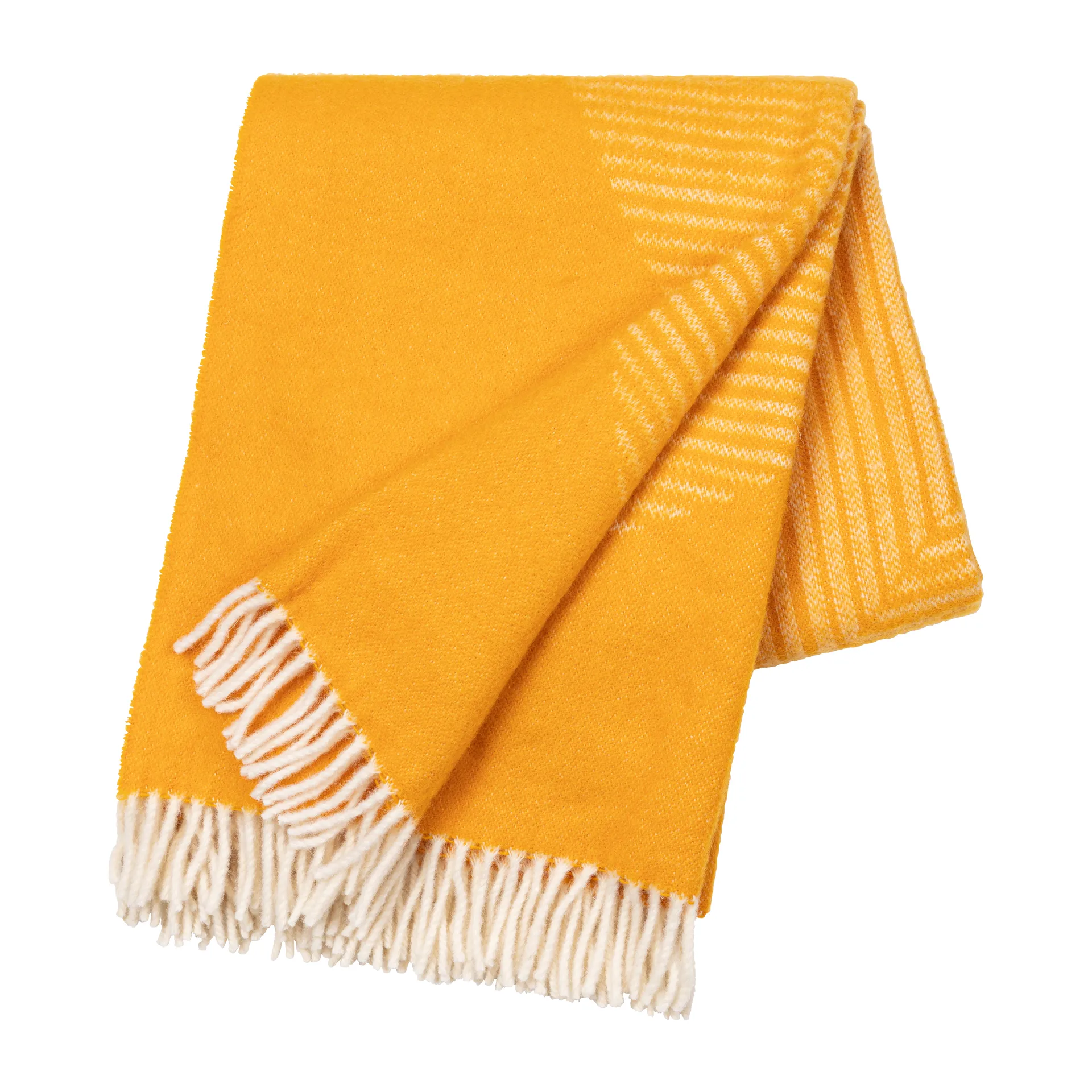 Circles wollen plaid 130x185 cm, Geel NJRD