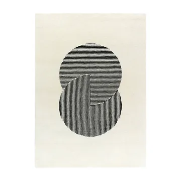 Circles wollen vloerkleed naturel witte - 170 x 240 cm - NJRD