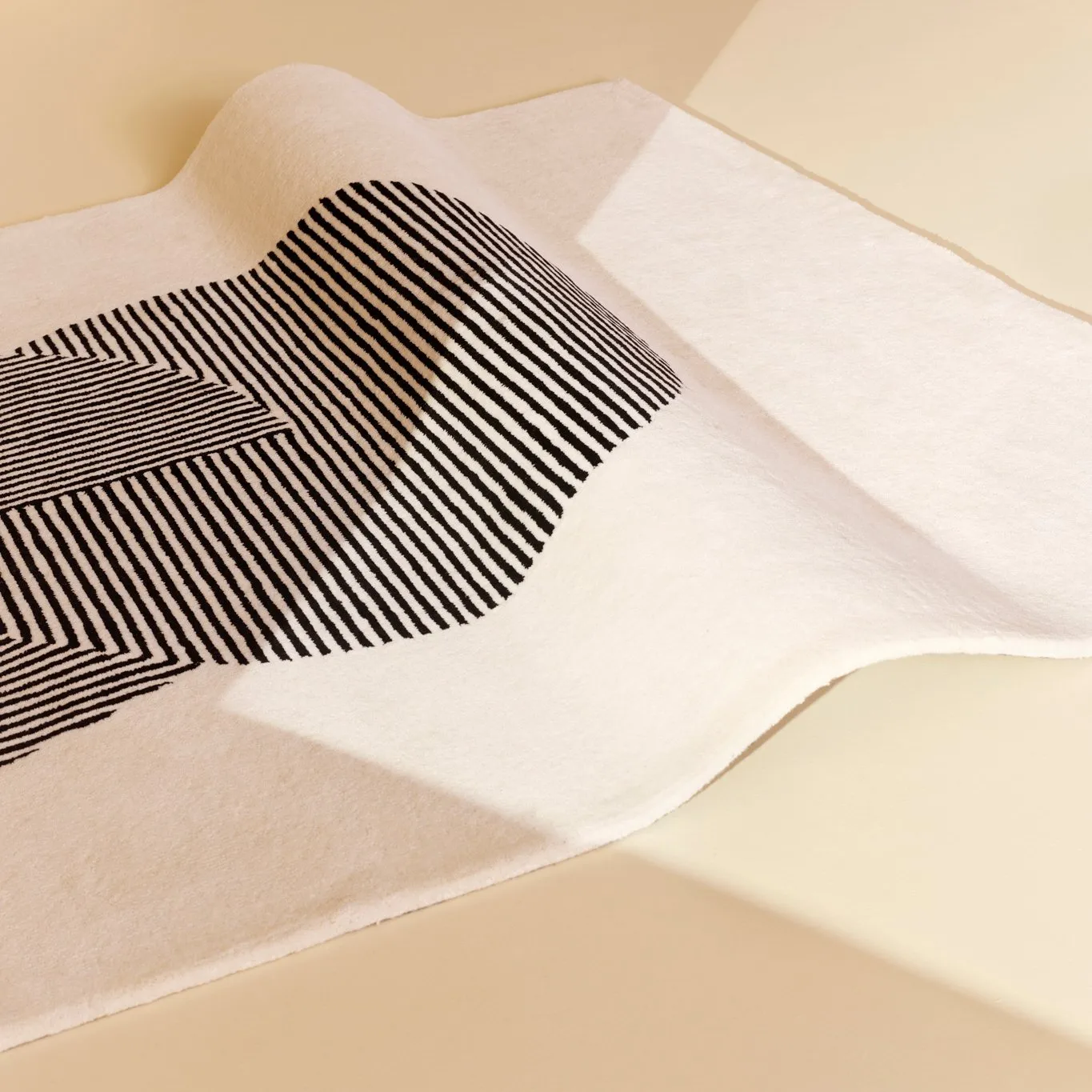 Circles wollen vloerkleed naturel witte, 170 x 240 cm NJRD