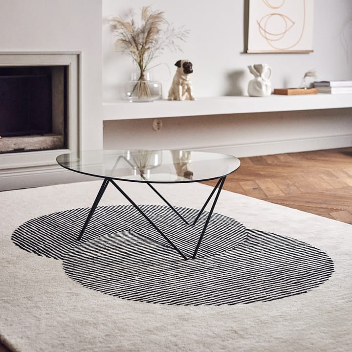 Circles wollen vloerkleed naturel witte, 200 x 300 cm NJRD