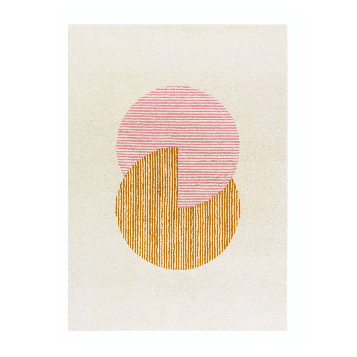 NJRD Circles wollen vloerkleed roze 170 x 240 cm | Scandinavisch Interieur | Wollen vloerkleden | Multi