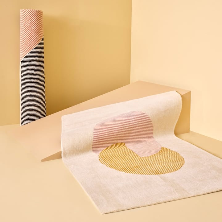 Circles wollen vloerkleed roze, 170 x 240 cm NJRD