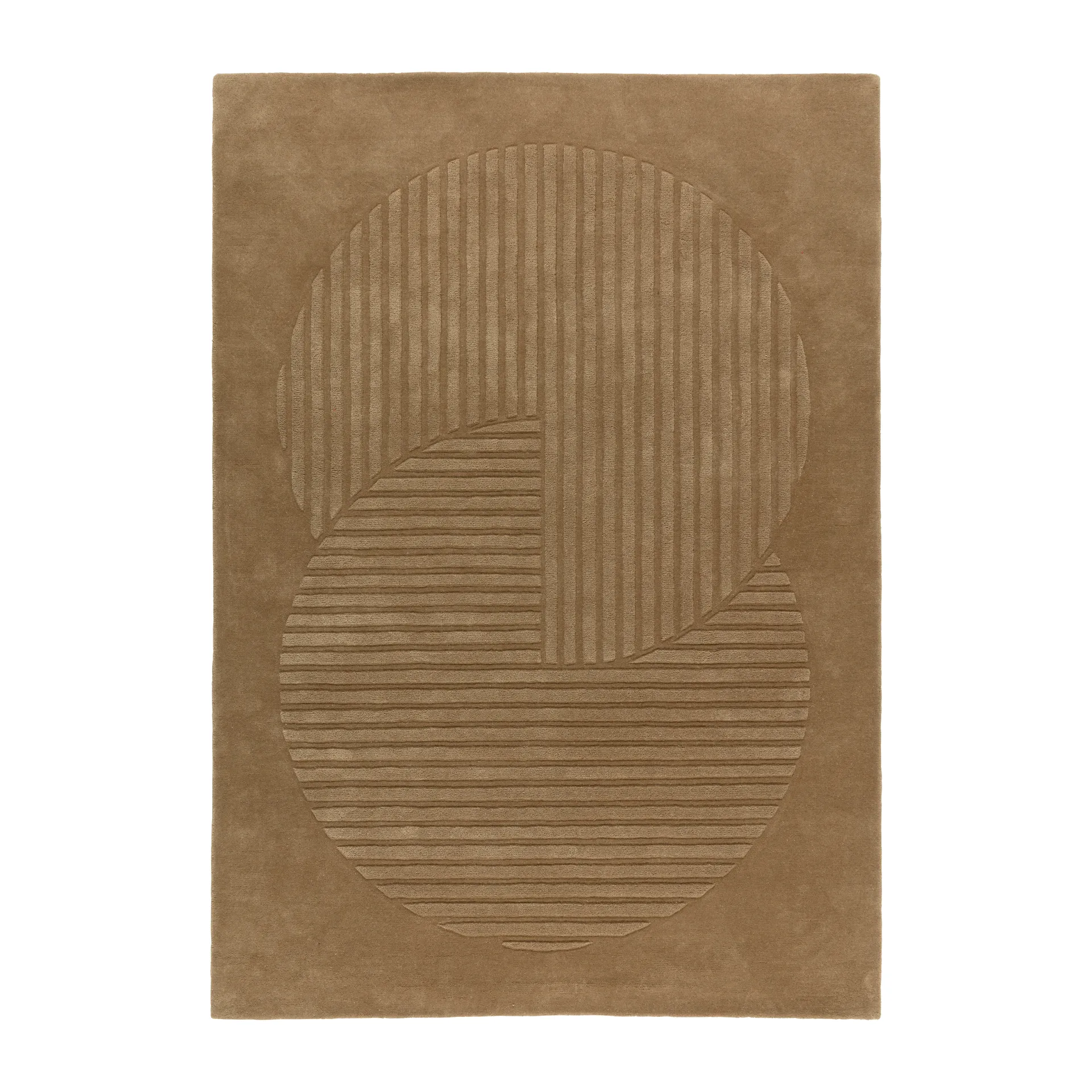Levels Circles wollen vloerkleed, Beige, 170x240 cm NJRD