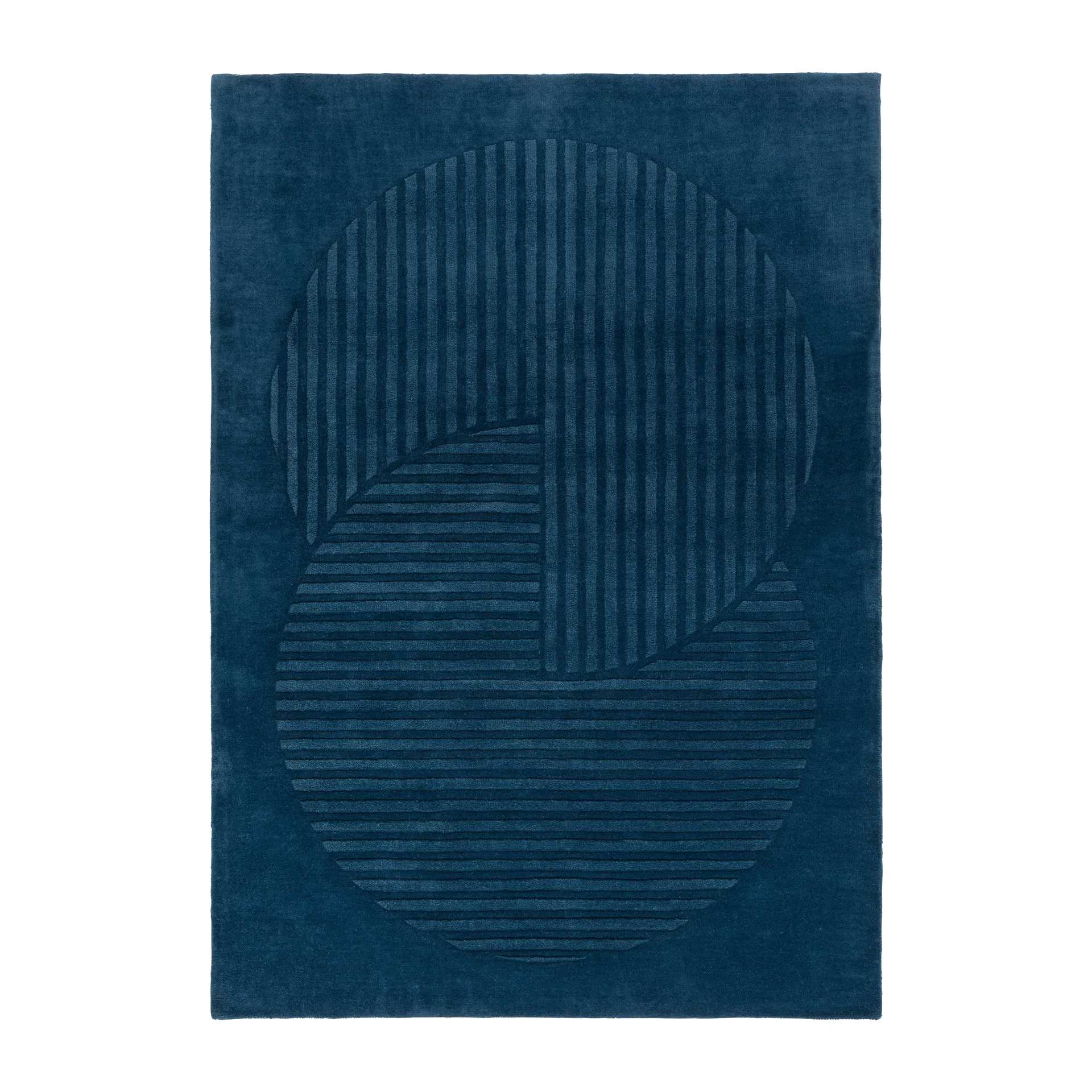 Levels Circles wollen vloerkleed, Blauw, 170x240 cm NJRD