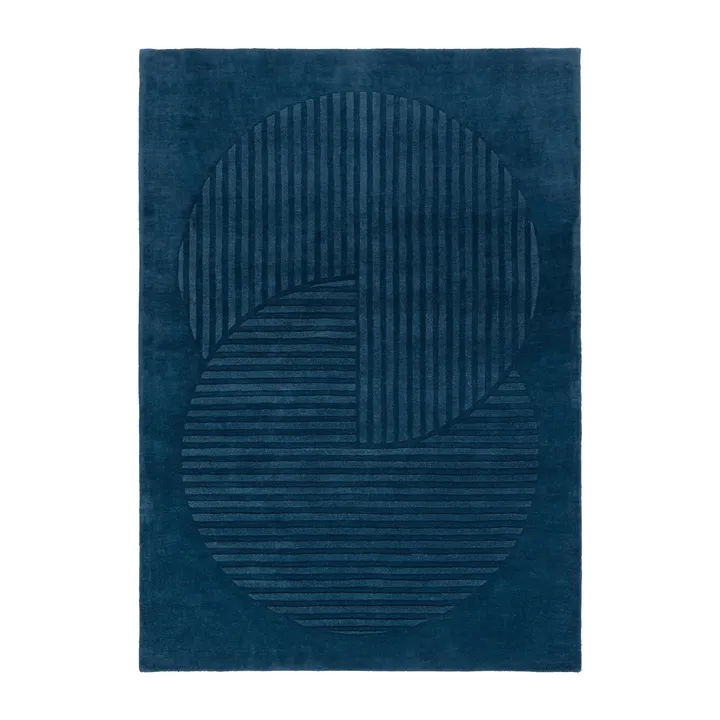Levels Circles wollen vloerkleed - Blauw, 170x240 cm - NJRD