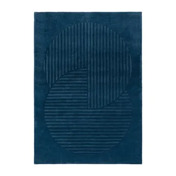 Levels Circles wollen vloerkleed - Blauw, 200x300 cm - NJRD