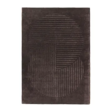 Levels Circles wollen vloerkleed - Bruin, 170x240 cm - NJRD
