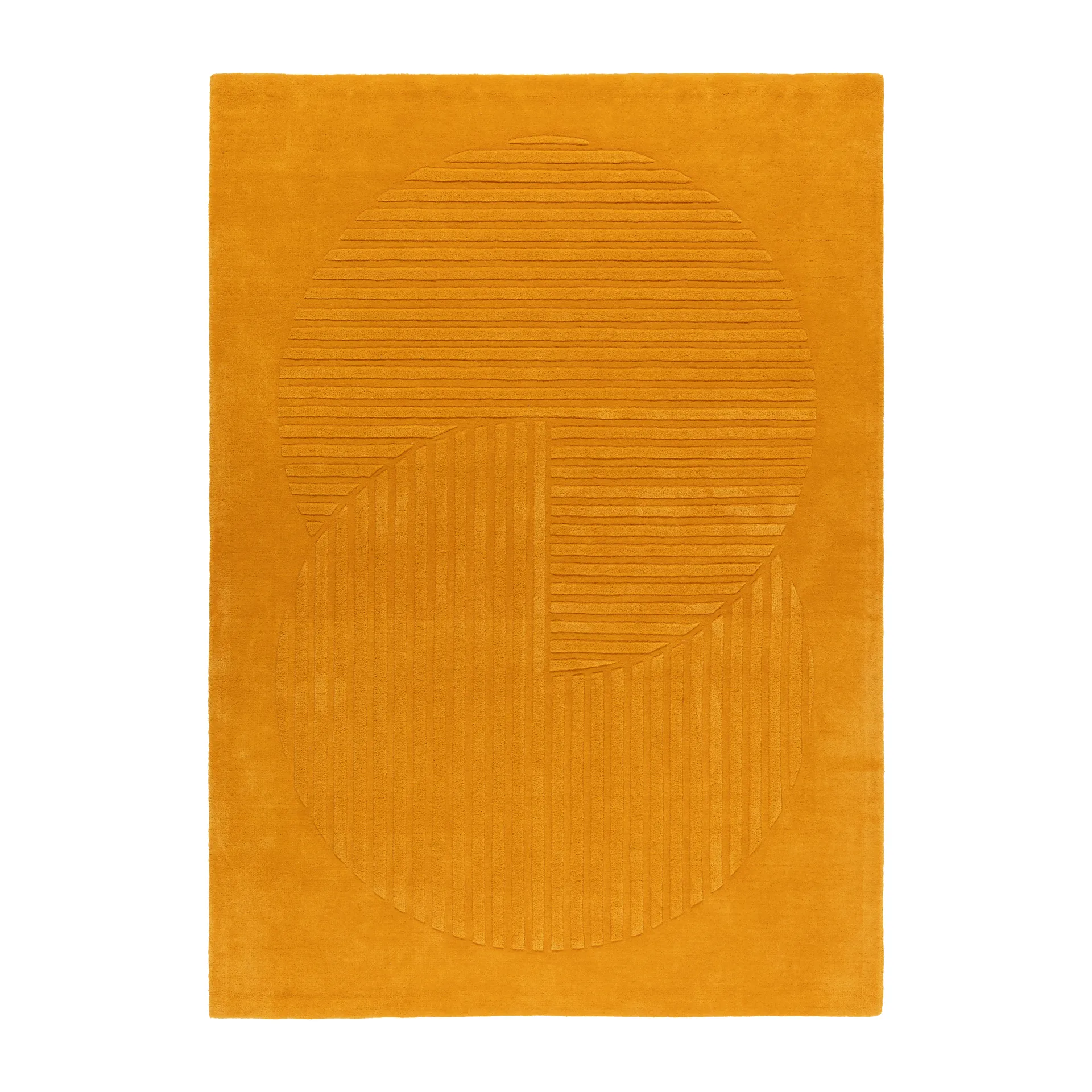 Levels Circles wollen vloerkleed, Geel, 200x300 cm NJRD