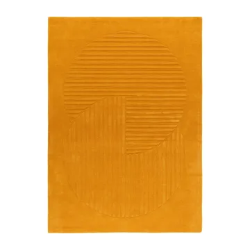 Levels Circles wollen vloerkleed - Geel, 200x300 cm - NJRD