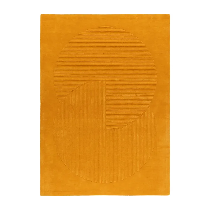 Levels Circles wollen vloerkleed - Geel, 200x300 cm - NJRD