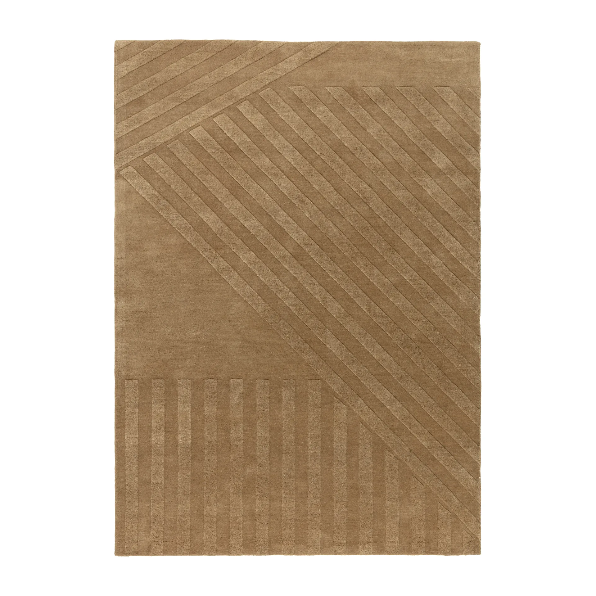 Levels Stripes wollen vloerkleed, Beige, 200x300 cm NJRD
