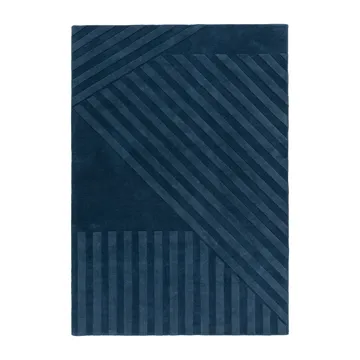 Levels Stripes wollen vloerkleed - Blauw, 170x240 cm - NJRD