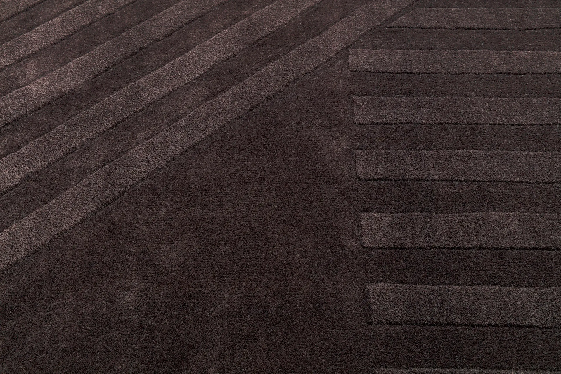 Levels Stripes wollen vloerkleed, Bruin, 200x300 cm NJRD