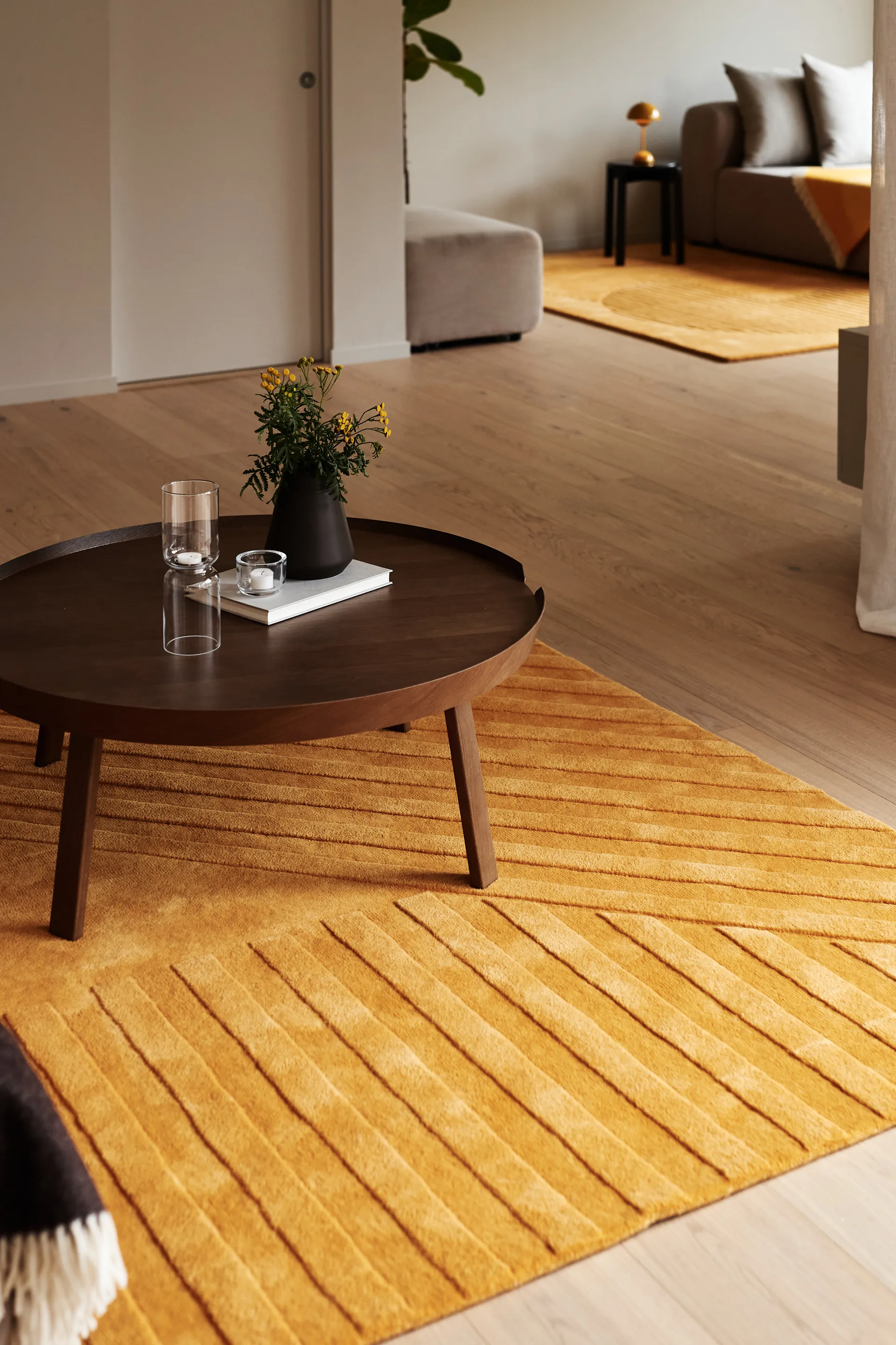 Levels Stripes wollen vloerkleed, Geel, 170x240 cm NJRD