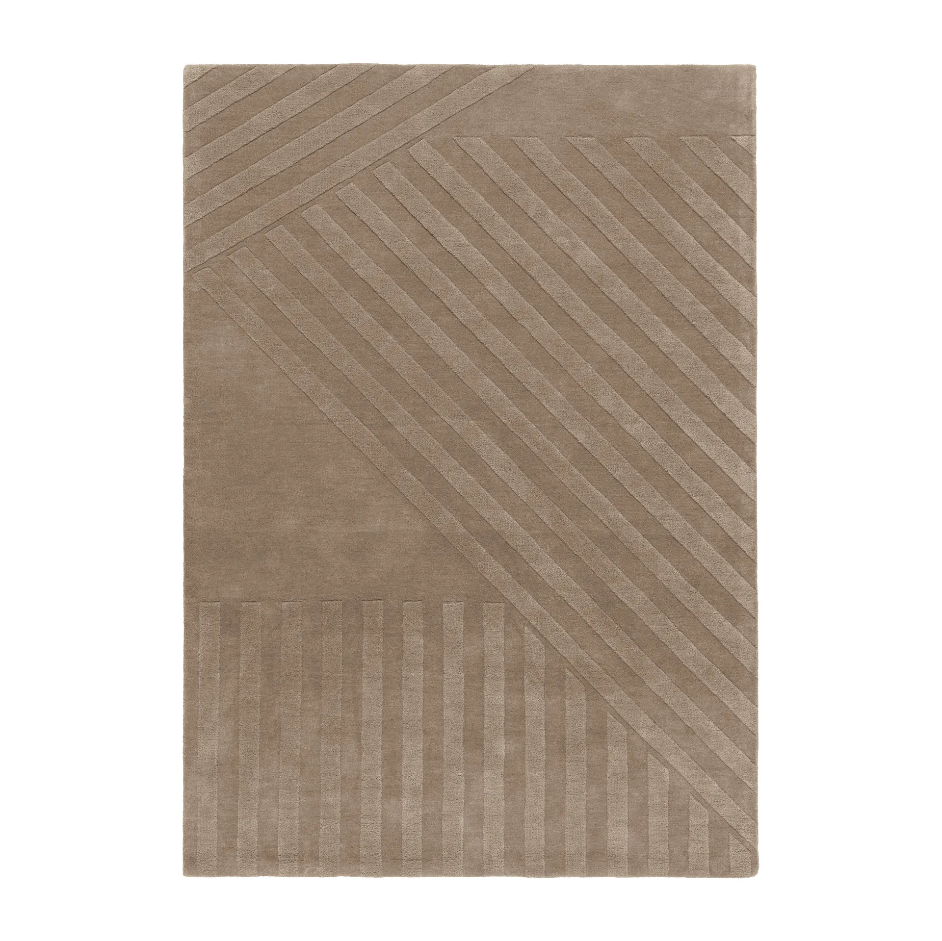 Levels Stripes wollen vloerkleed, Mol, 170x240 cm NJRD