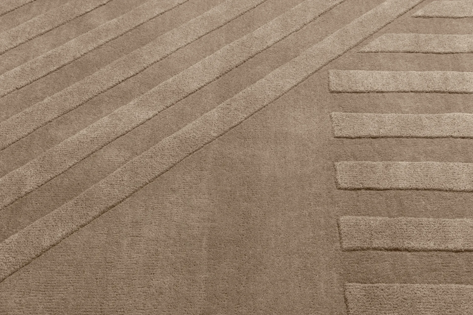 Levels Stripes wollen vloerkleed, Mol, 170x240 cm NJRD
